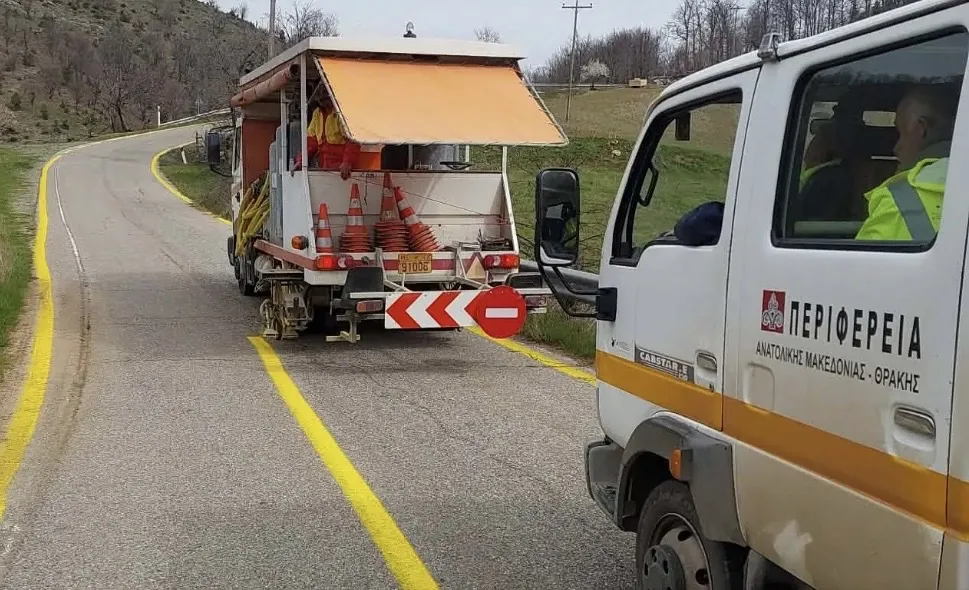 Rodop dağlık bölgede yol güvenliği çalışması 