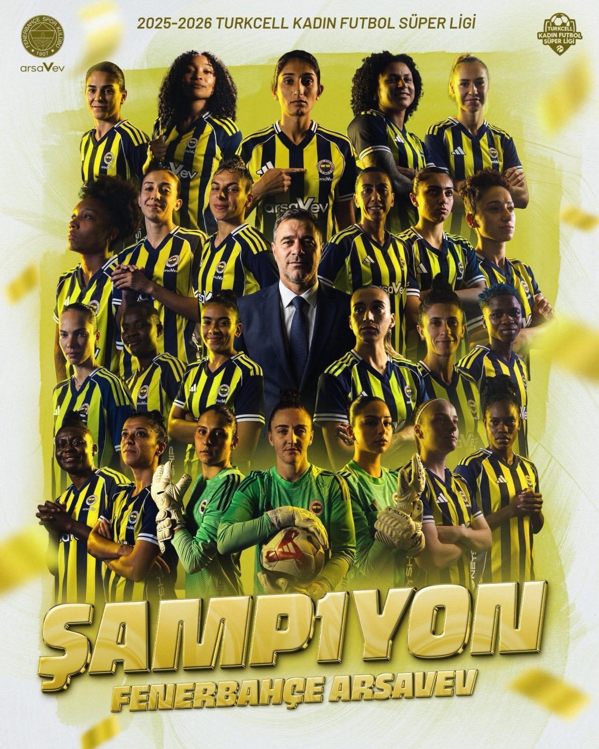 2025-2026 TURKCELL KADIN FUTBOL SÜPER LİGİ ŞAMPİYONU FENERBAHÇE ARSA VEV! 