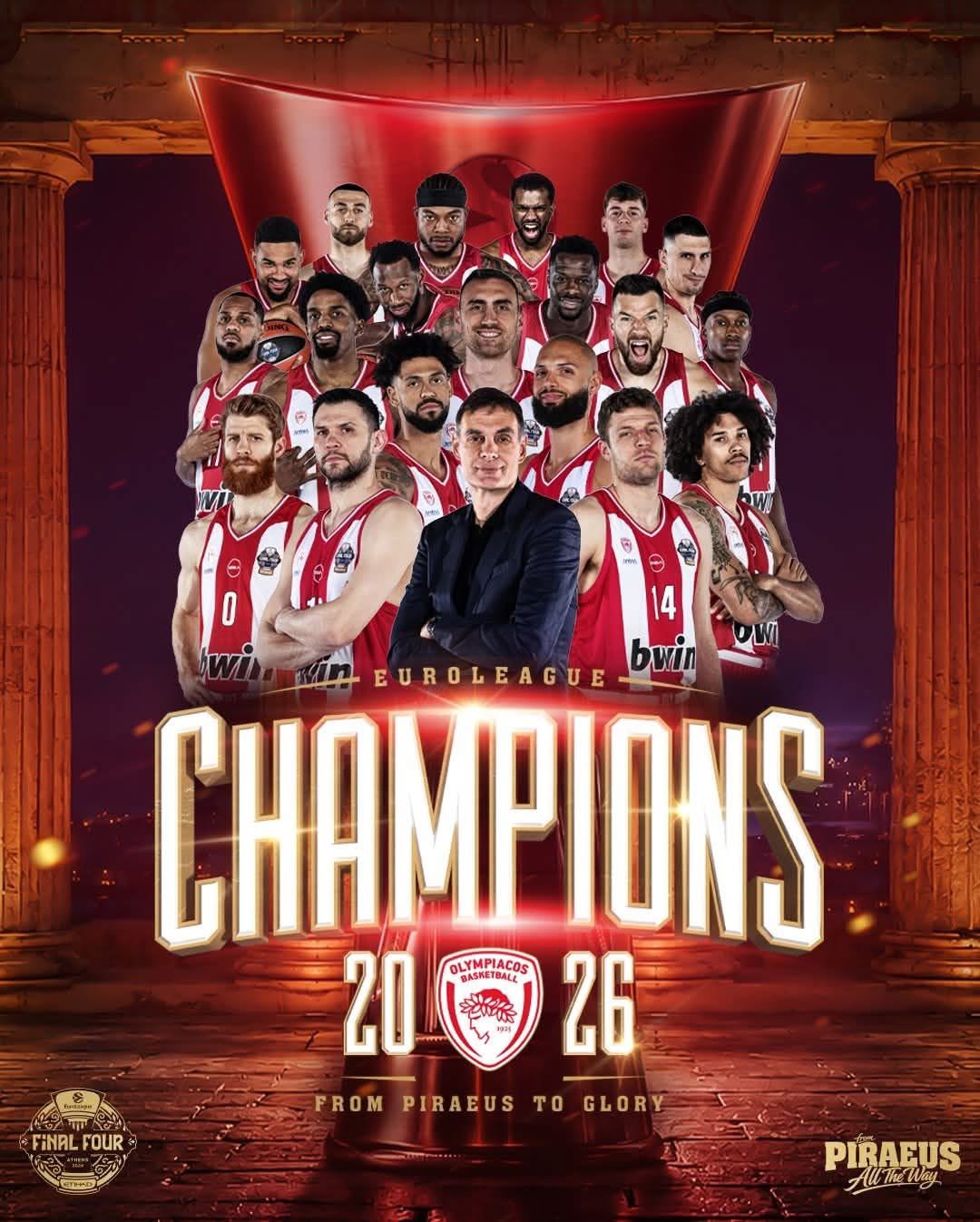 EUROLEAGE'DE ŞAMPİYON OLYMPIAKOS
