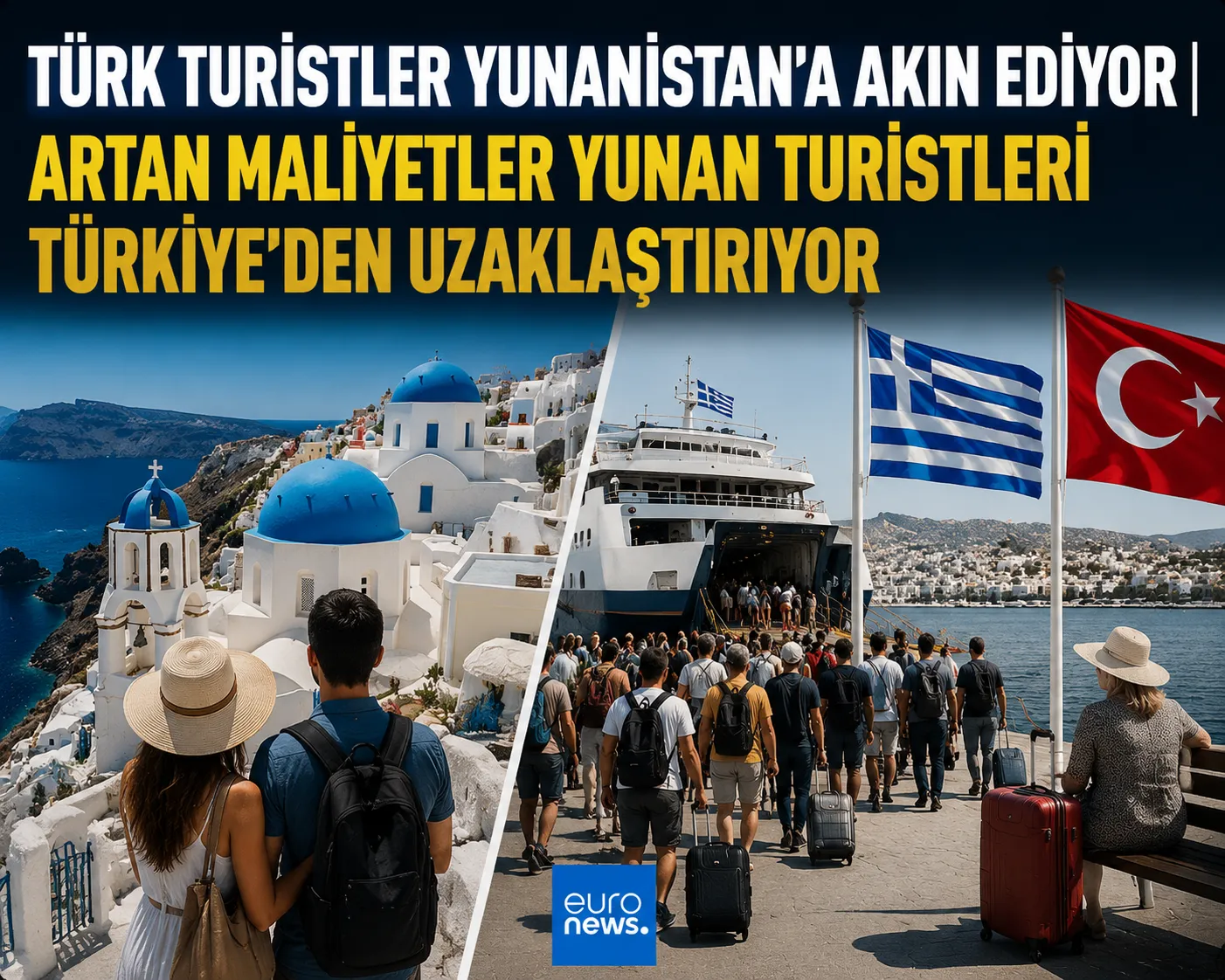 TÜRK TURİSTLER YUNANİSTAN'A AKIN EDİYOR