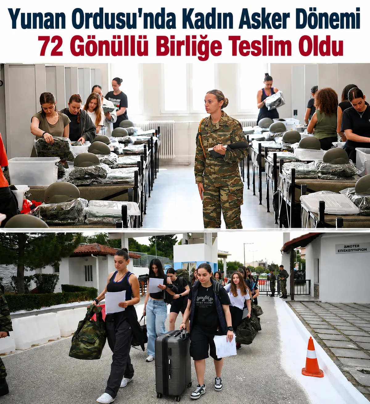 YUNAN ORDUSU'NUN İLK GÖNÜLLÜ KADIN ASKERLERİ KIŞLADA