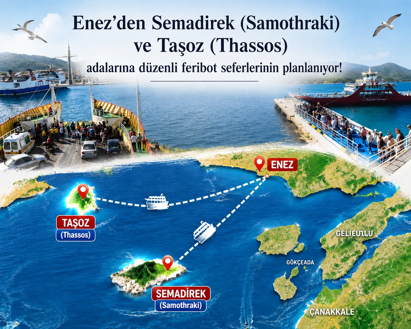 EDİRNE'DEN YUNAN ADALARINA FERİBOT SEFERLERİ İÇİN GERİ SAYIM