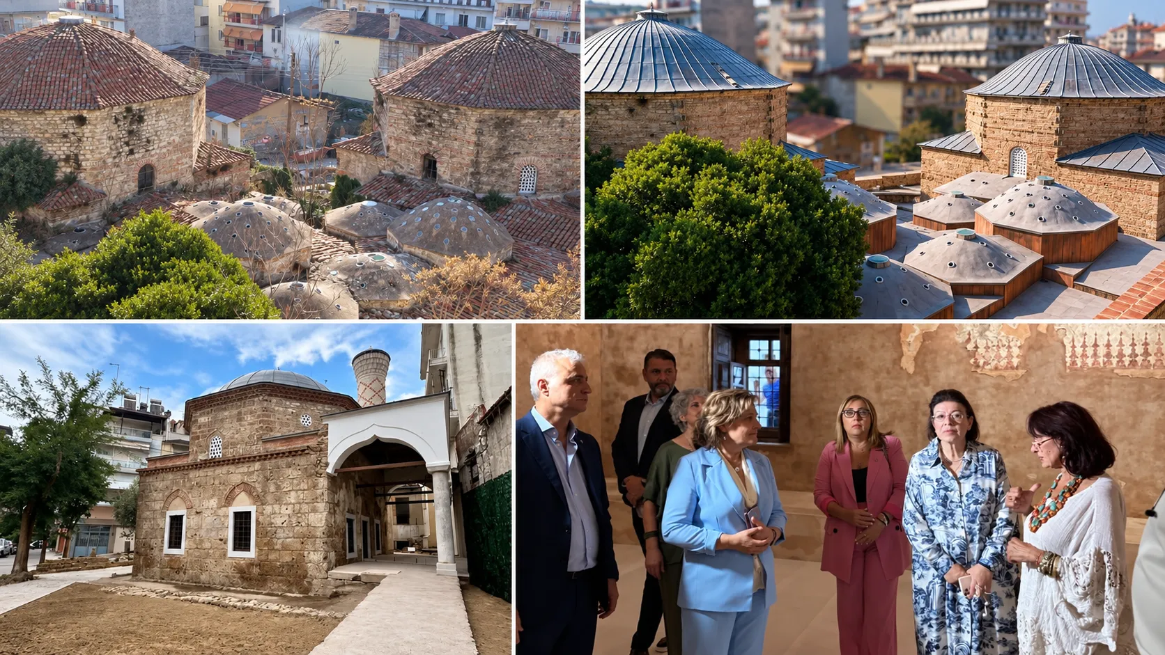 RESTORASYONU TAMAMLANAN ORTA CAMİİ VE ÇİFTE HAMAM ZİYARETE AÇILDI 